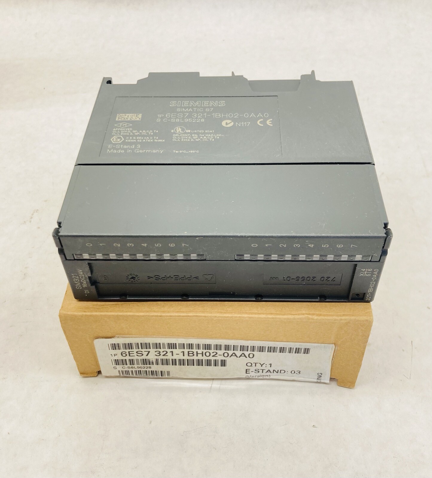 SIEMENS 6ES7 321-1BH02-0AA0 DIGITAL INPUT MODULE DI 16*24V