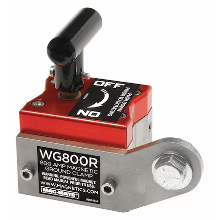 Mag-Mate Wg800r Magnetic Weld Ground, 5X4-5/8In, 450Lb