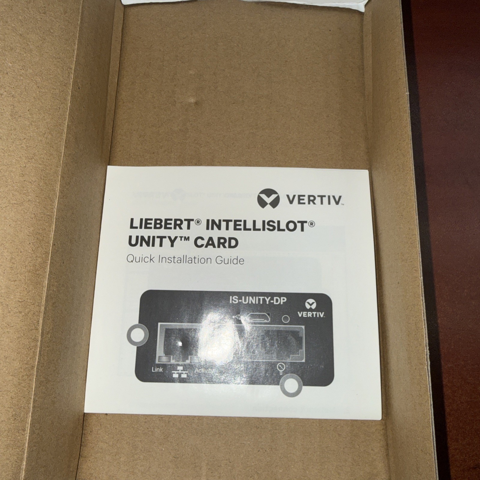 BRAND NEW. EMERSON LIEBERT – KIT IS-UNITY-DP UPS NIC Card NIB FREE SHIPPING
