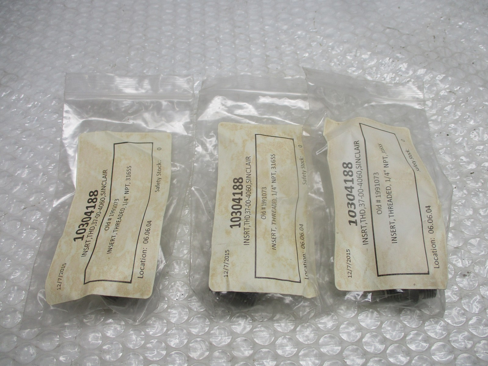 SINCLAIR 37-00-4060 INSERT LOT OF 3 NSNP