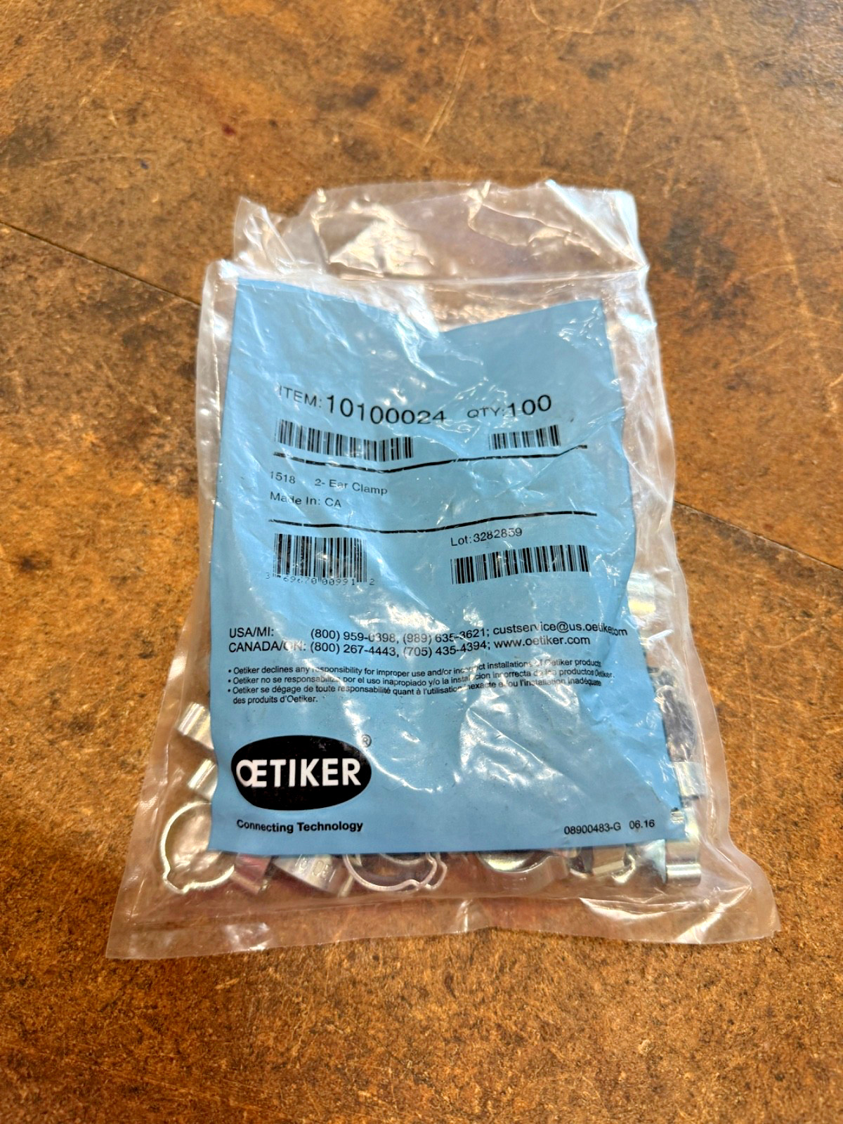 Oetiker 10100024 Zinc-Plated Steel Hose Clamp,2-Ear 15mm Closed-18mm QTY 85+
