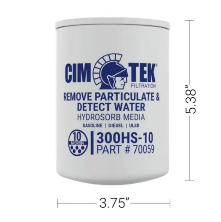 Cim-Tek 70059 Centurion 300-HS10II Hydrosorb Filter, 10 Micron Gas
