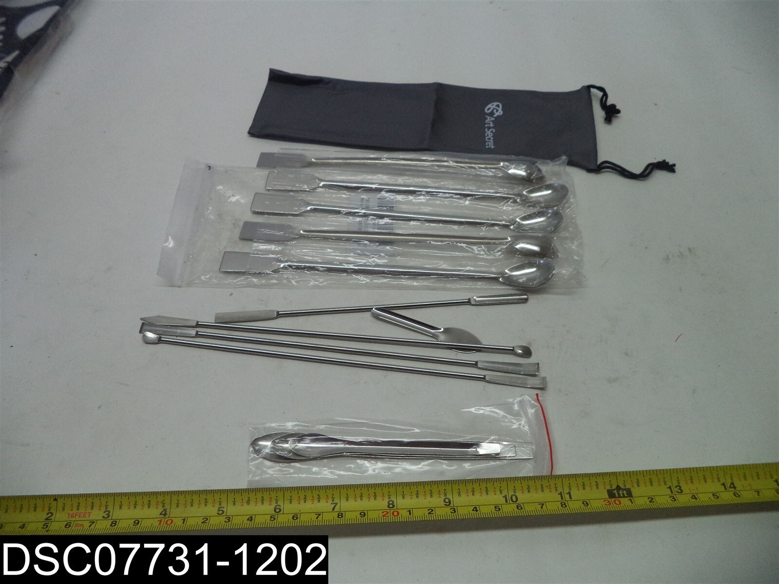 13 Piece Stainless Steel Long Sampling Spoon Set With Bag