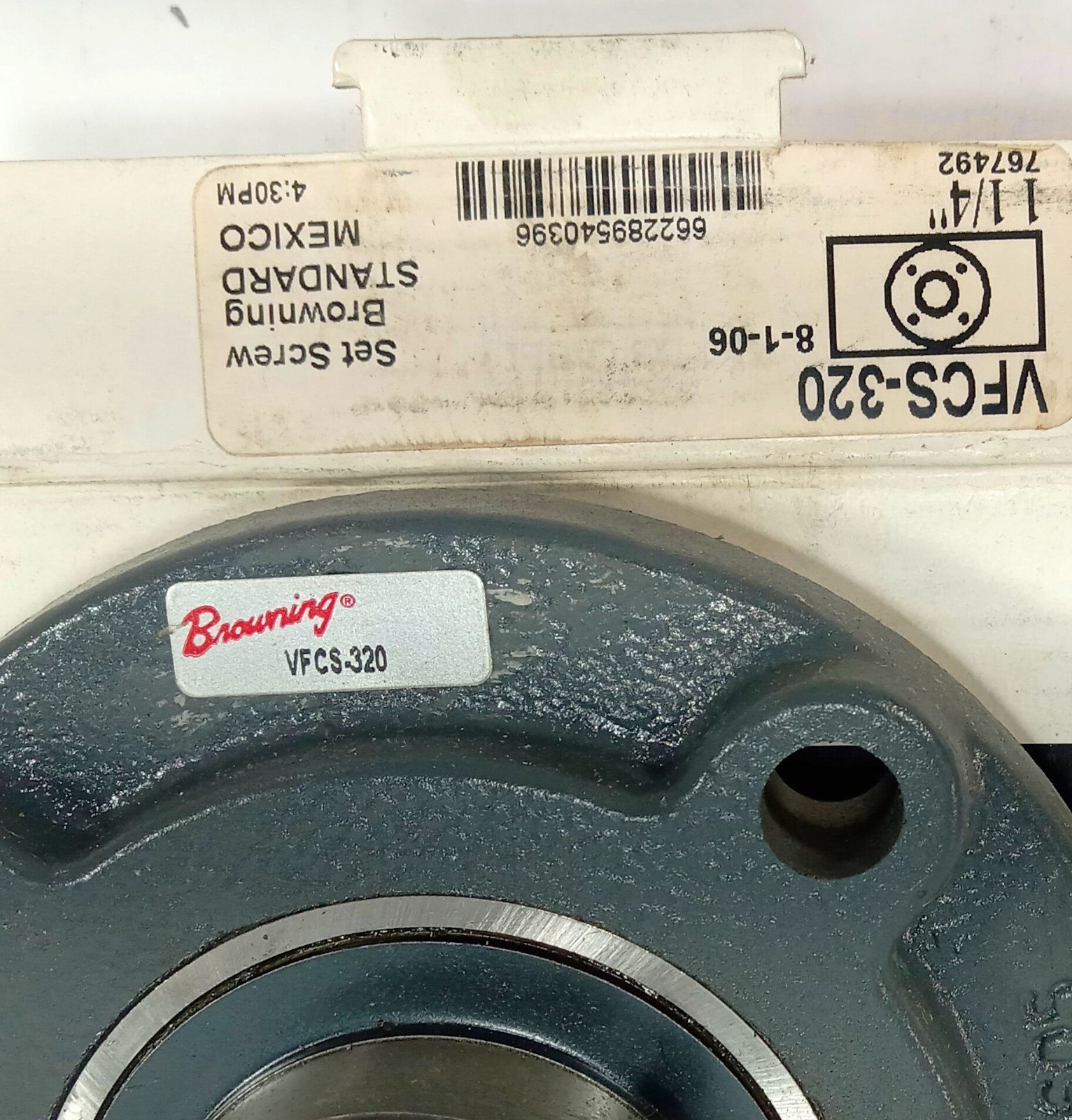 1 NEW BROWNING VFCS-320 4 BOLT FLANGE PILLOW BLOCK BEARING NIB ***MAKE OFFER***