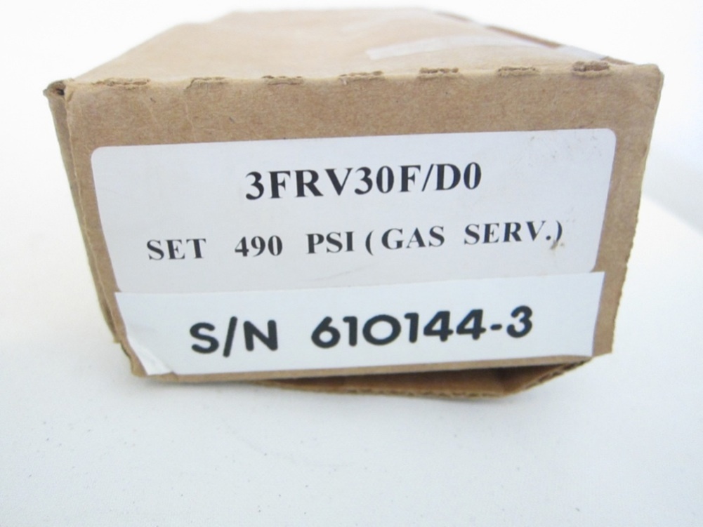 New Hydroseal Valve 3FRV30F/D0 490 PSI 614 CFM Inlet 3/4 ORIF Dia 1/2 