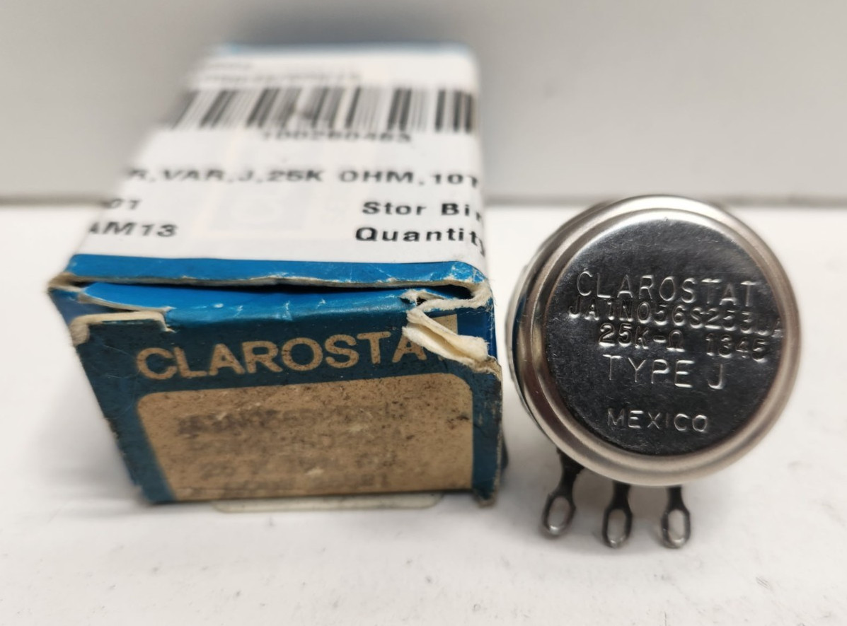 NEW IN BOX! CLAROSTAT 25K OHM POTENTIOMETER JA1N056S253UA