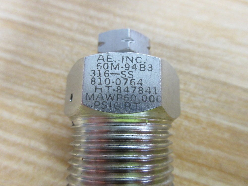 Autoclave Engineers 60M-94B3 Adapter Fitting 60M94B3 HT-847841