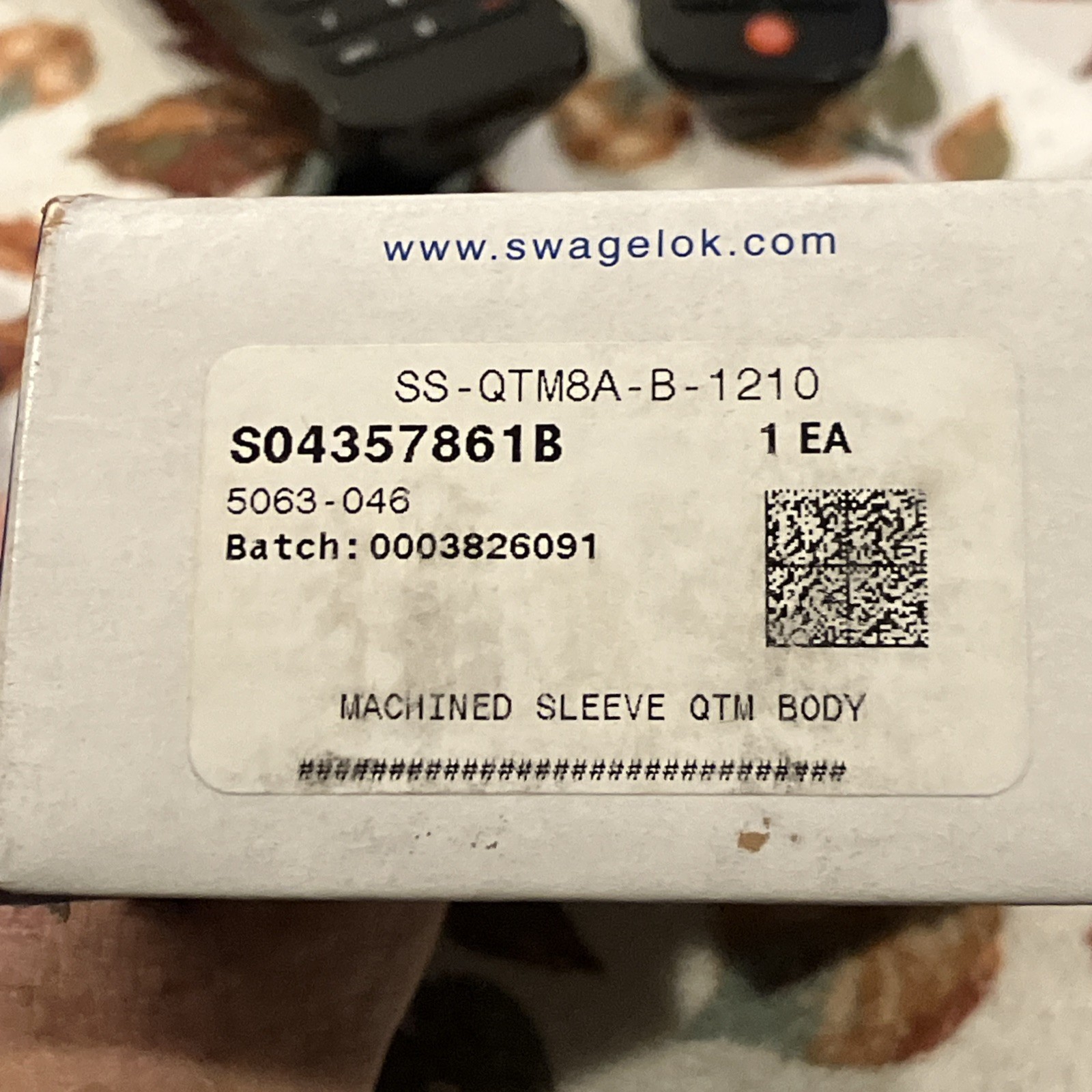 Swagelok Quick Connect Body 3/4″, SS-QTM8A-B-1210, SSQTM8AB1210,