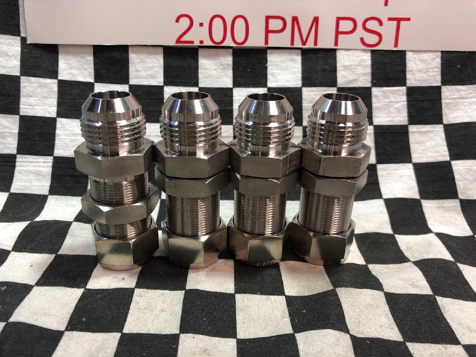 LOF OF 4 Parker Bulkhead Union 3/4″ TUBE X 3/4″ AN, 12XABC12-SS, 12XABC12SS
