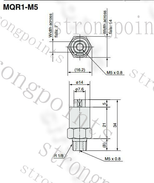 SMC MQR4-M5 Low Torque Rotary Joint Metal Seal Type New 1PC