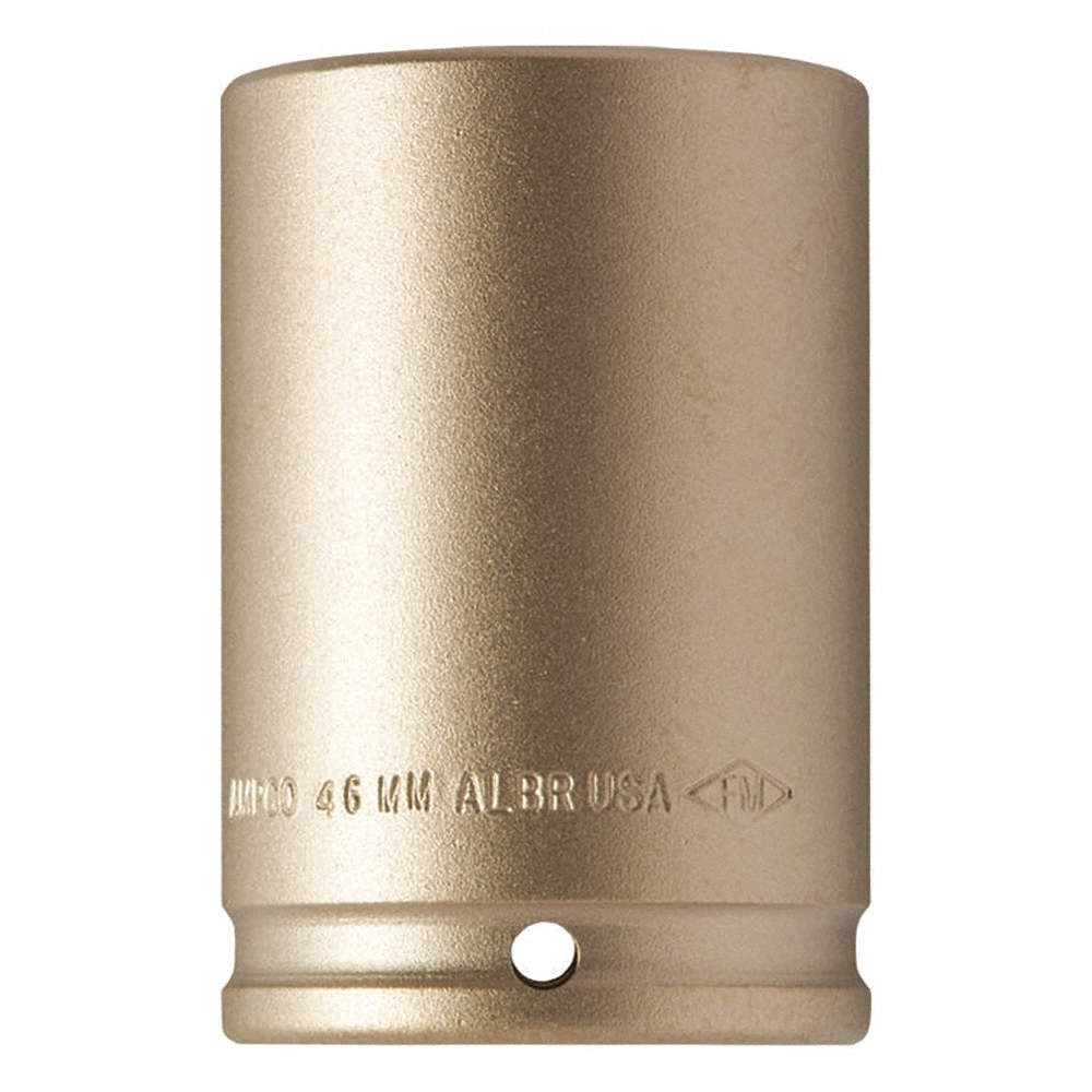 AMPCO DWI-1/2D15/16 Impct Skt,Nkl Alm Brz,Natural,15/16 in 49UL35