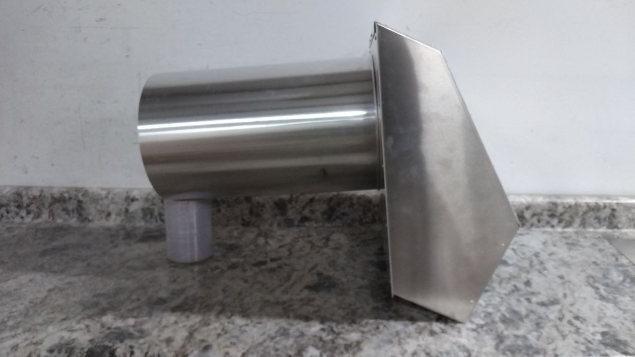 Tjernlund VH!-10 10 In Dia Duct Silver Aluminum Vent Hood