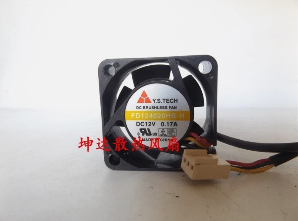 1 PCS Y.S.TECH Fan FD124020HB-H DC12V 0.17A 4020 4cm 3 pin cooling fan