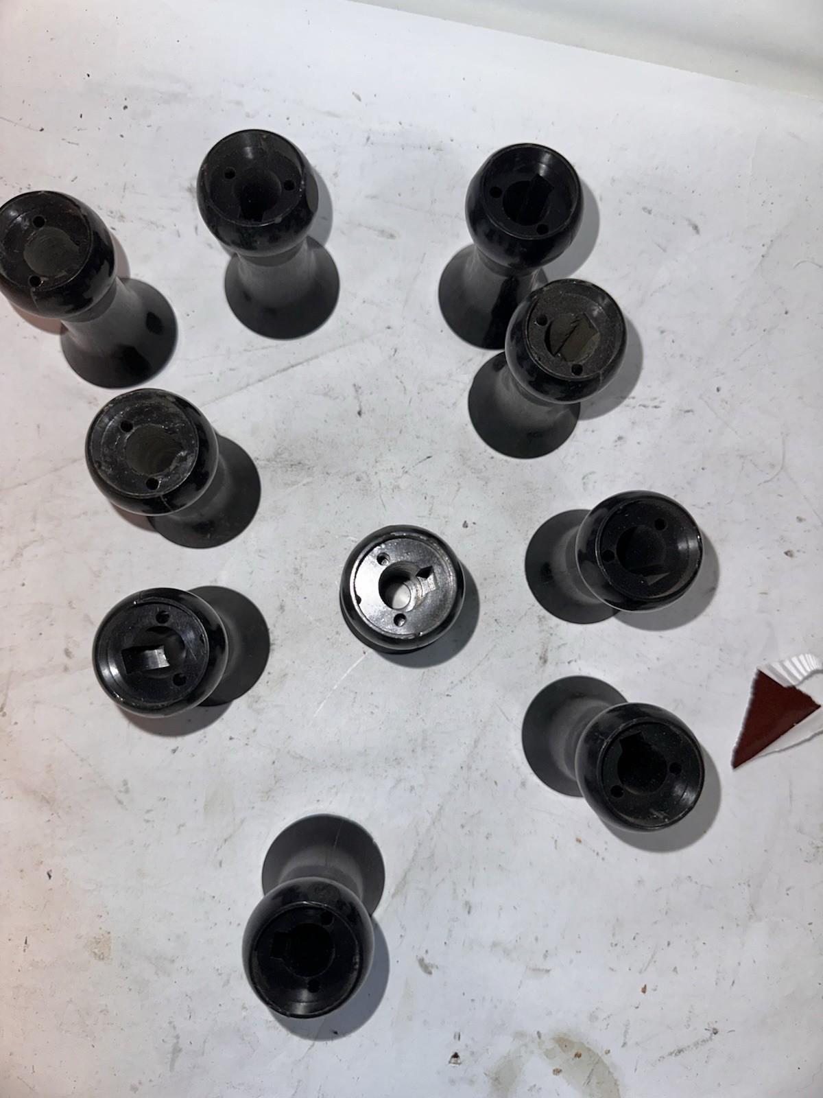 Vintage Theater Industrial Control Handle Lot Red Black Brass Knobs Kliegl Bros?