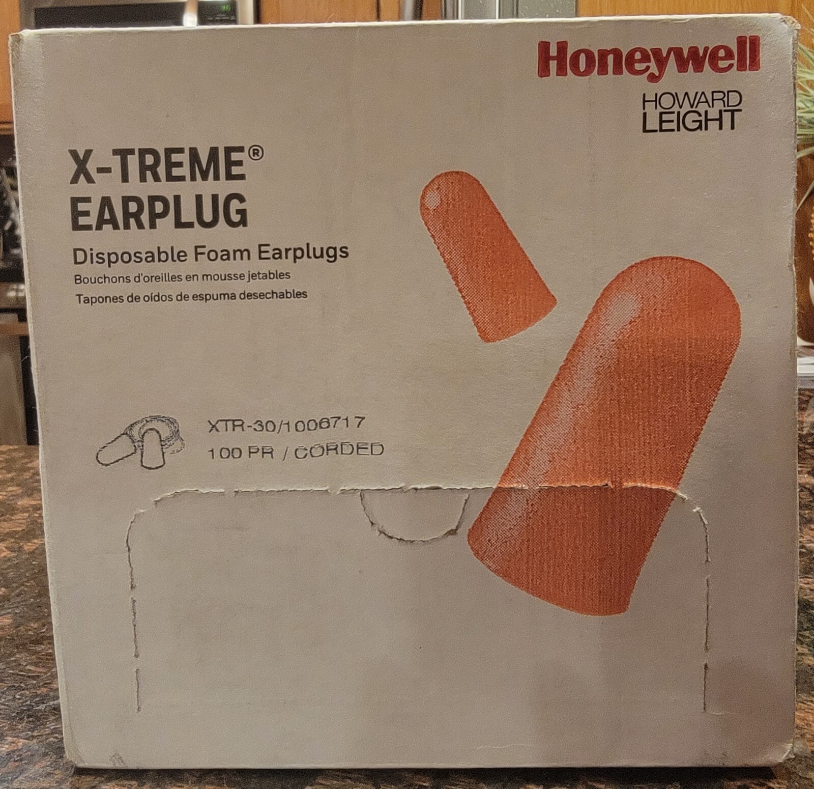 Honeywell Howard Leight Xtr-30 Disposable Corded Ear Plugs, Bullet Shape, 32