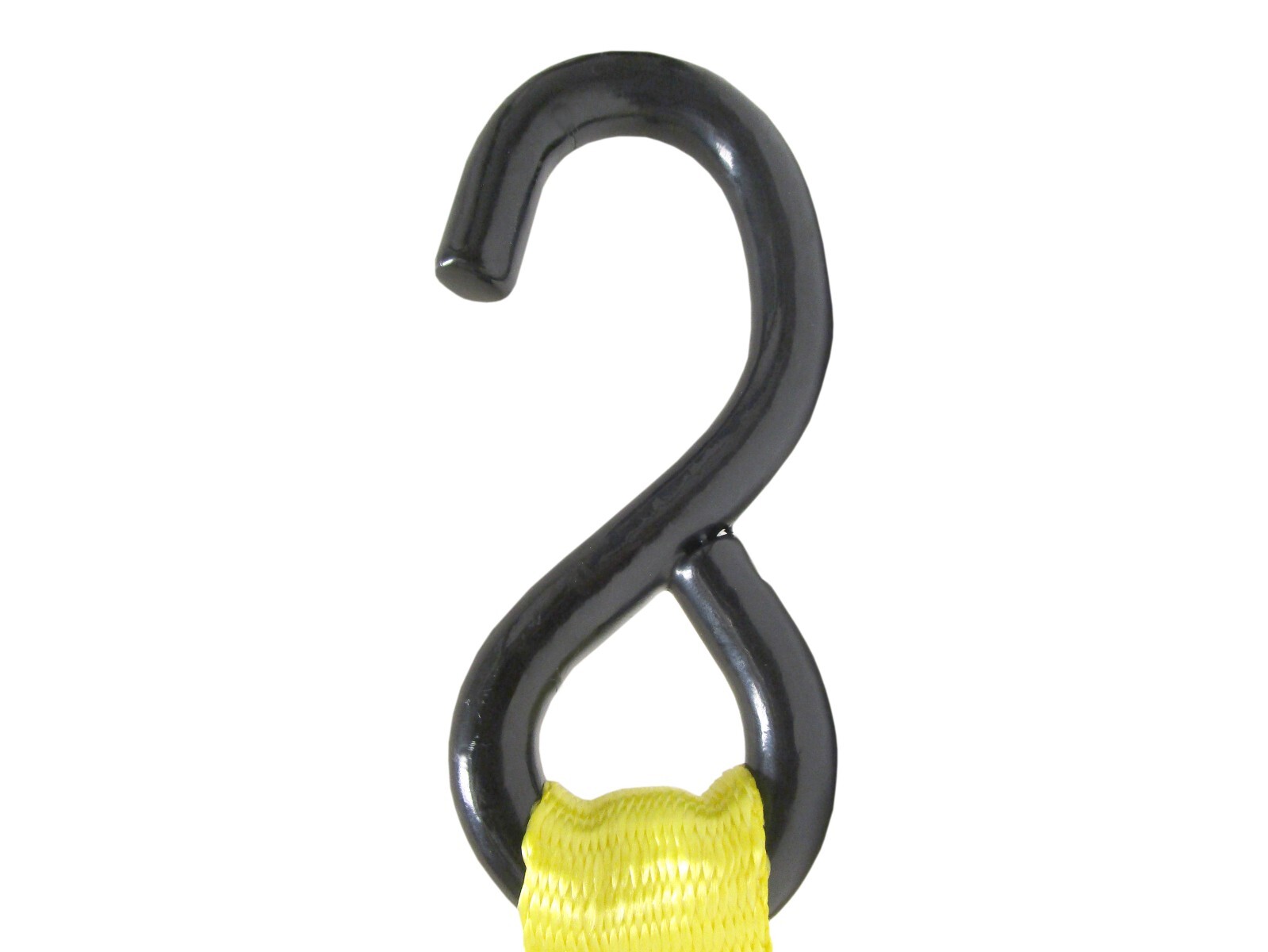4 pc 1″ x 15′ ft Ratchet Tie Down Strap Assembly Yellow S Hook Trailer ATV Cargo