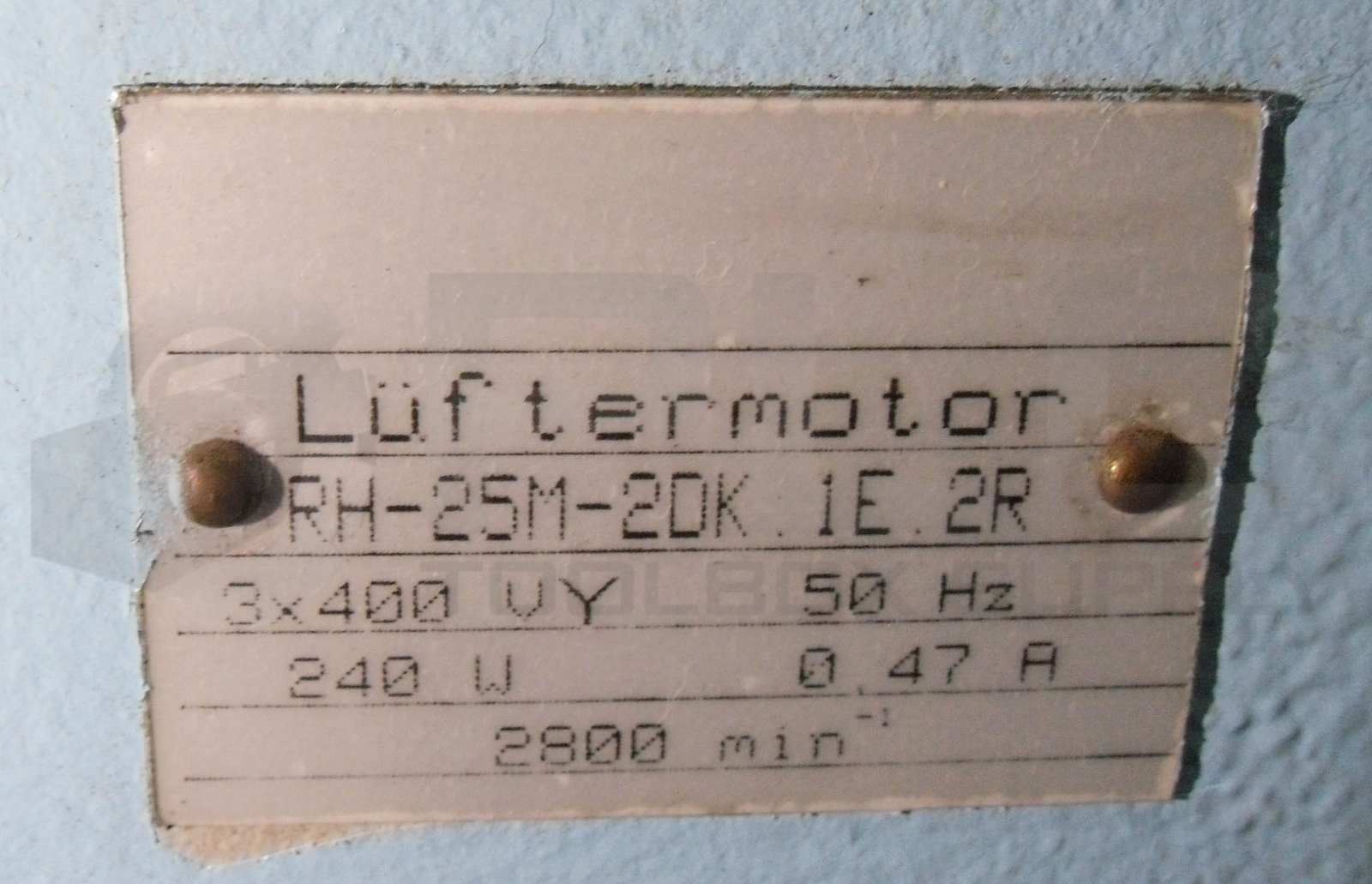 NEW LUFTERMOTOR RH-25M-2DK.1E.2R FAN MOTOR 240W 0.47A 2800MIN 3X400VY