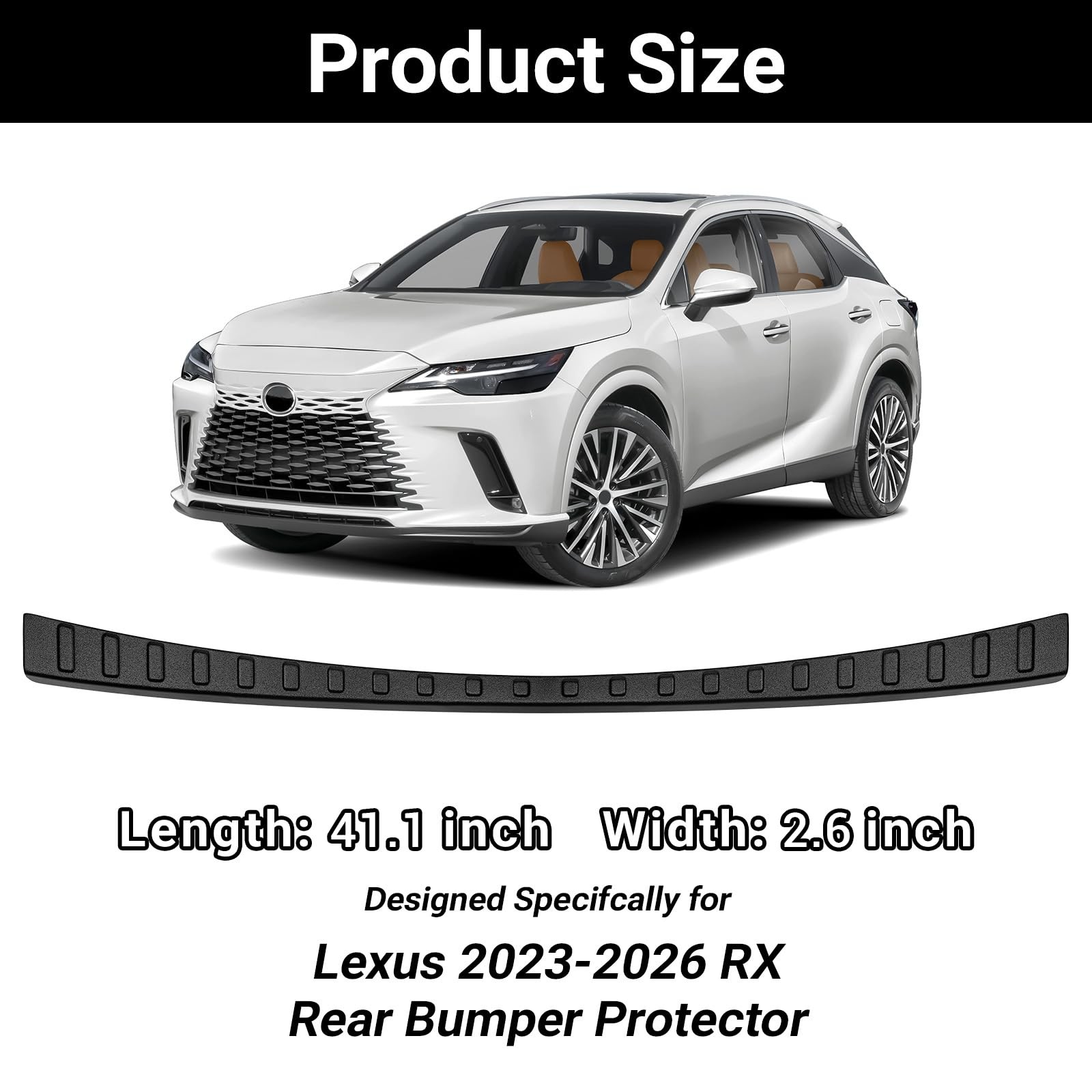 Rear Bumper Protector for Lexus 2023 2024 2025 2026 RX RX350 RX350h RX500h F …