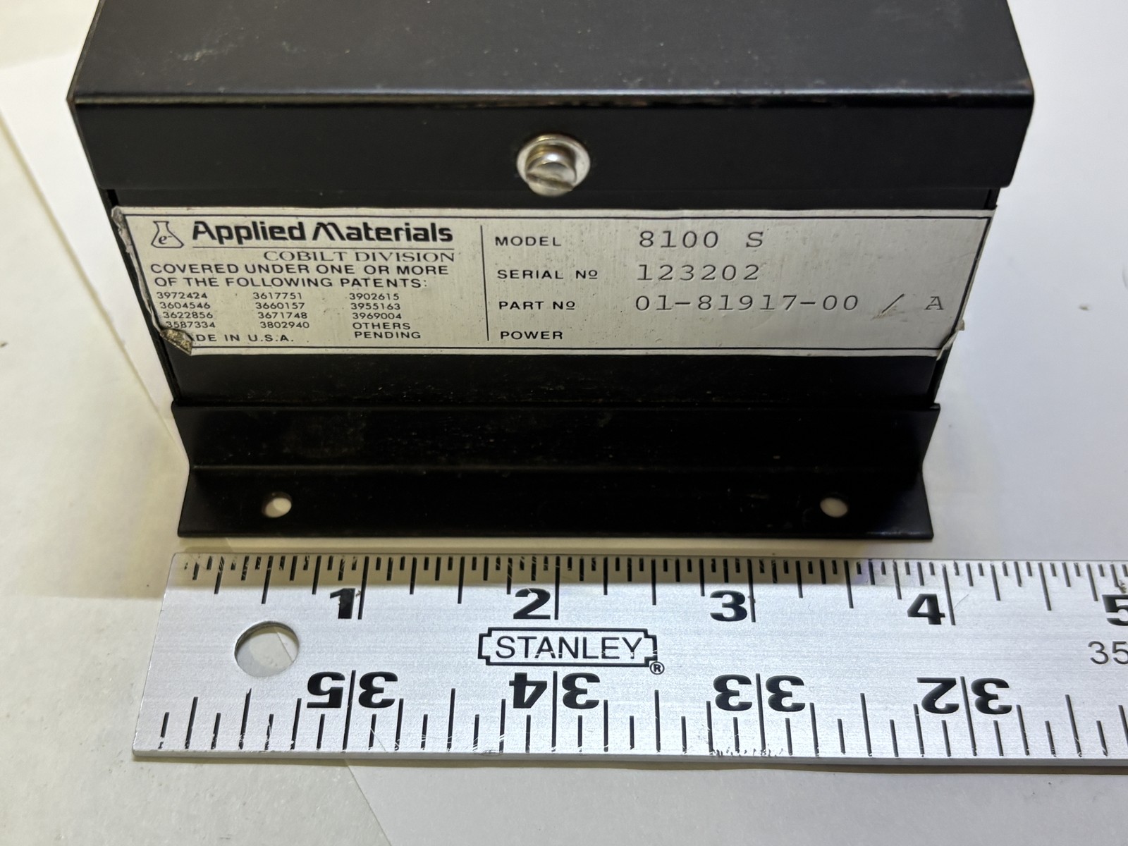 Applied Materials Cobilt 8100 S Turbo Baratron Interconnect 01-81917-00 Module