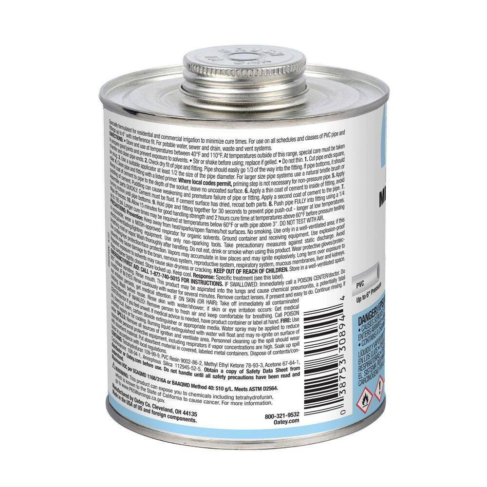 Rain-R-Shine 16 Oz. Medium Blue PVC Cement