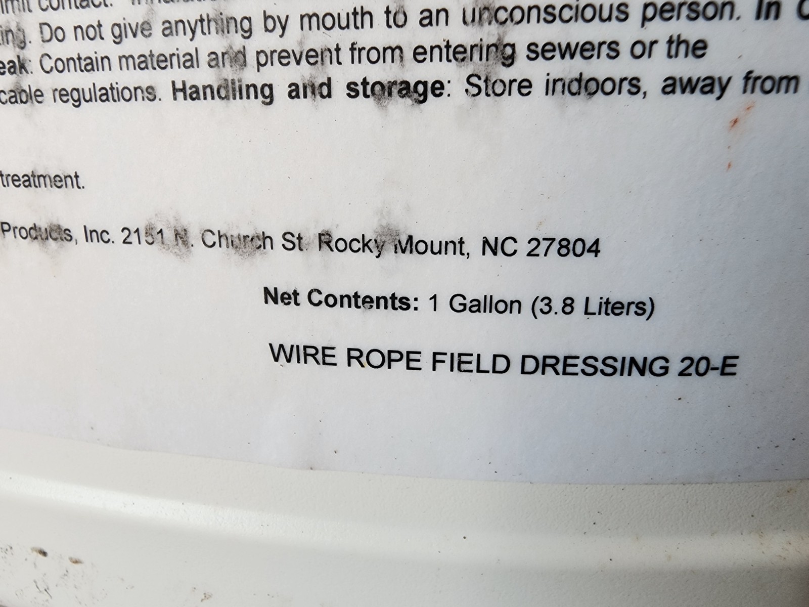 1 Gallon- Draka Elevator Products Wire Rope Lubrication Field Dressing 20E