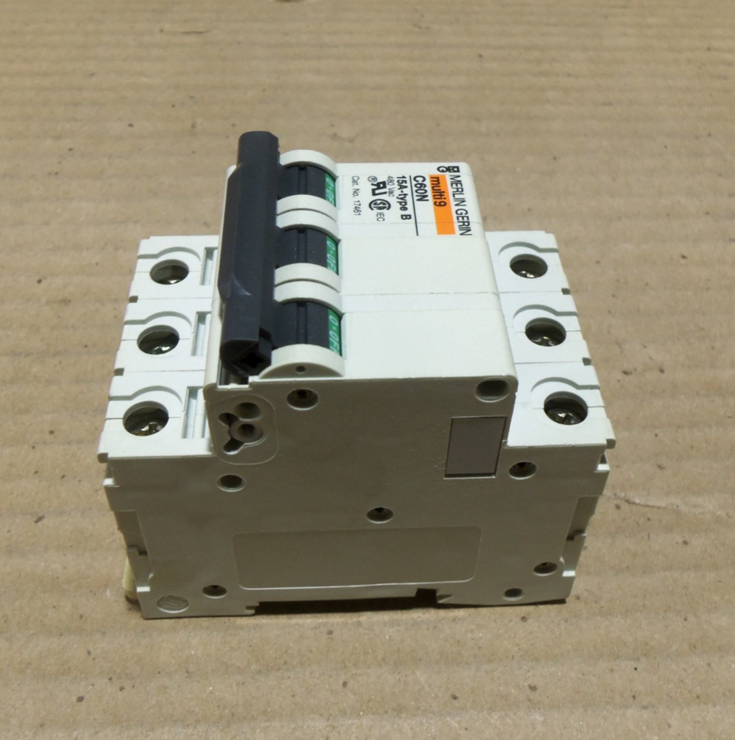 Merlin Gerin MG17461 C60N Supplementary Protector 3 Pole 15A 480Y/277Vac