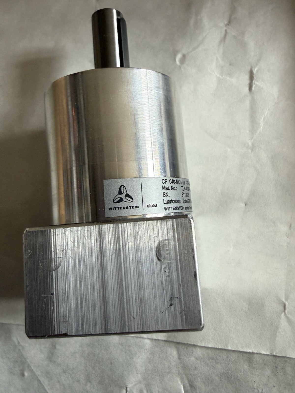 WITTENSTEIN TLY-A130T-HX62AA,CP 040-M01-10-111-000 GEAR HEAD MOTOR,DE