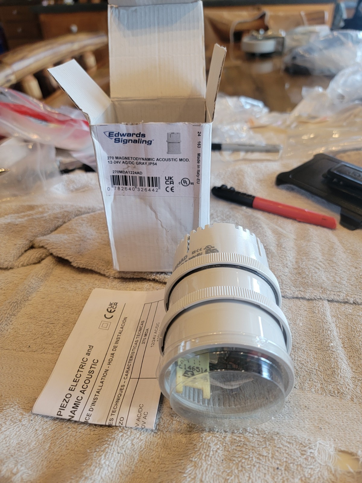 Edwards Signaling 270MDA1224AD Tower Light Sounder Tier, 12 To 24V Ac, IP54