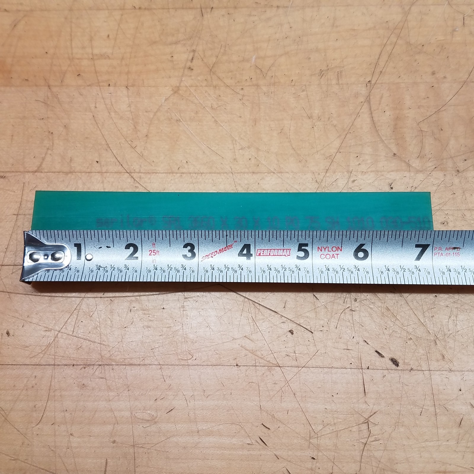 Lot Of 5 – Serilor EU-75P0 SR1 Squeegee, Green, 30mm Width, 7″ Length, 75 Shore