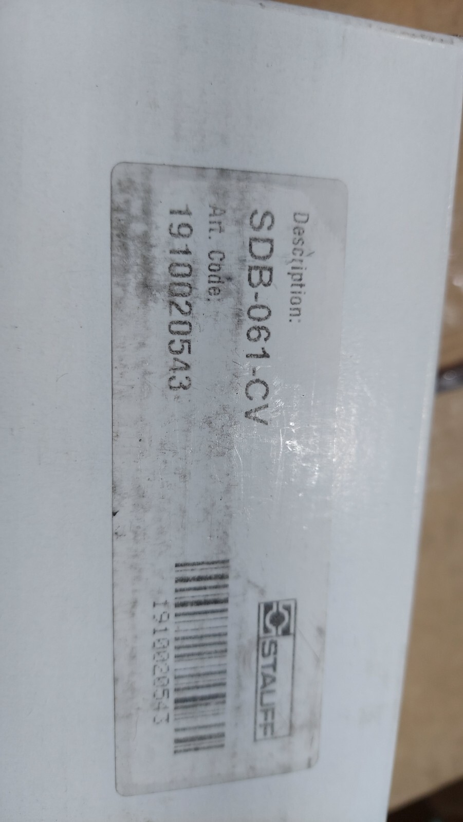 New Stauff SDB-061-CV Desiccant Breather with Check Valve