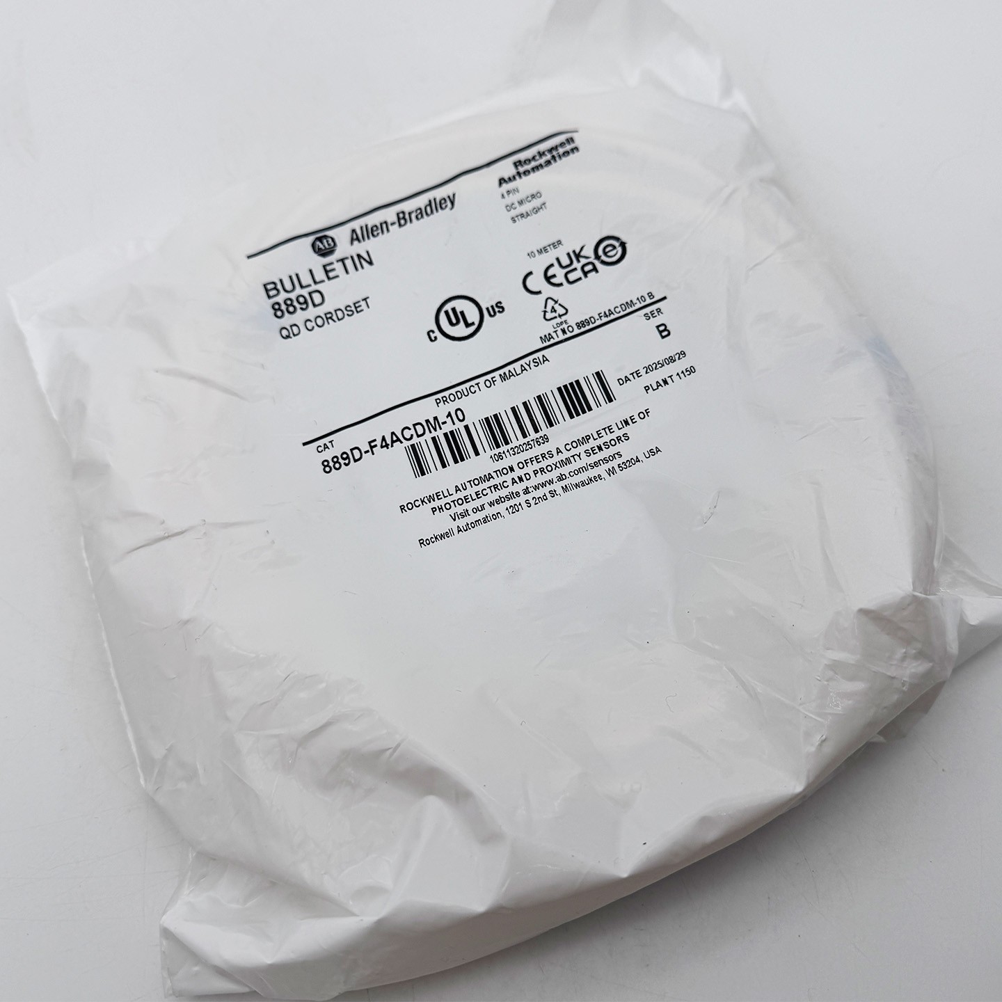 889D-F4ACDM-10 889 DC Micro Cable New Original 889DF4ACDM10