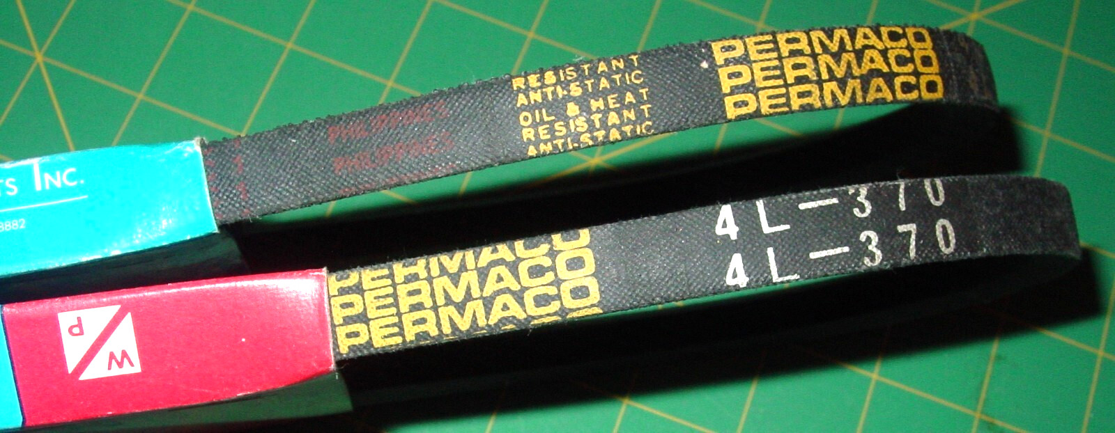 LOT OF 2 Westwood 4L-370 SUPER V-BELT HEAVY LOAD EXTREME OIL HEAT NOS USA MADE