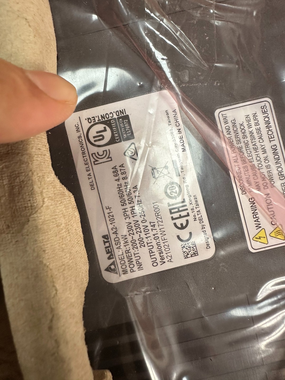 1P Delta ASD-A2-1021-F 1KW NEW Accept counteroffer