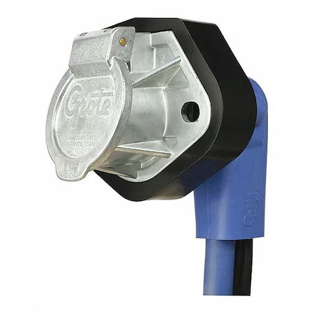 Grote 87210 Round Connector Socket, 24″ L, Blue Color