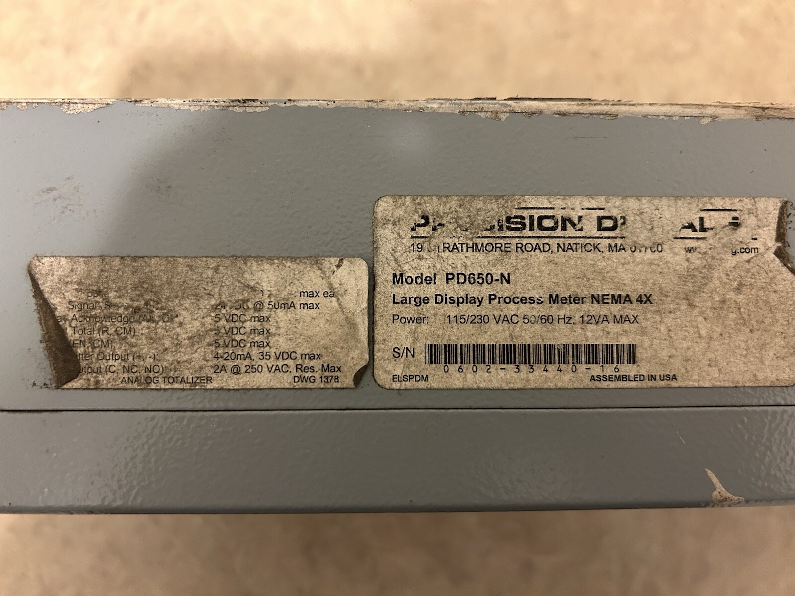 Precision Digital Process Meter PD 650-N