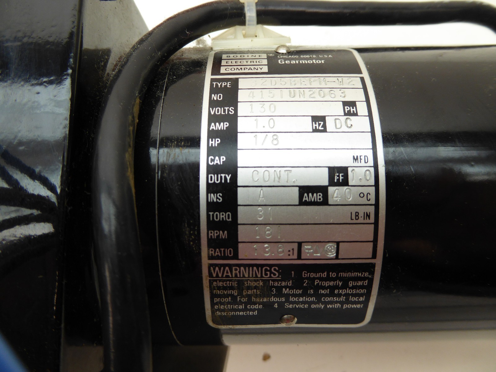 Bodine 32D5BEPM-W2 /w Inertia Dynamics 0914-2611, 1113-2611 Picker Medical X-Ray