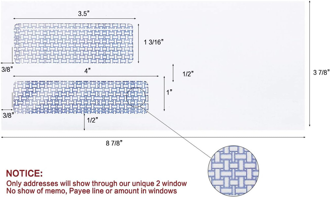 #9 Double Window Security Envelopes, No.9 Double Window Business Envelopes D…