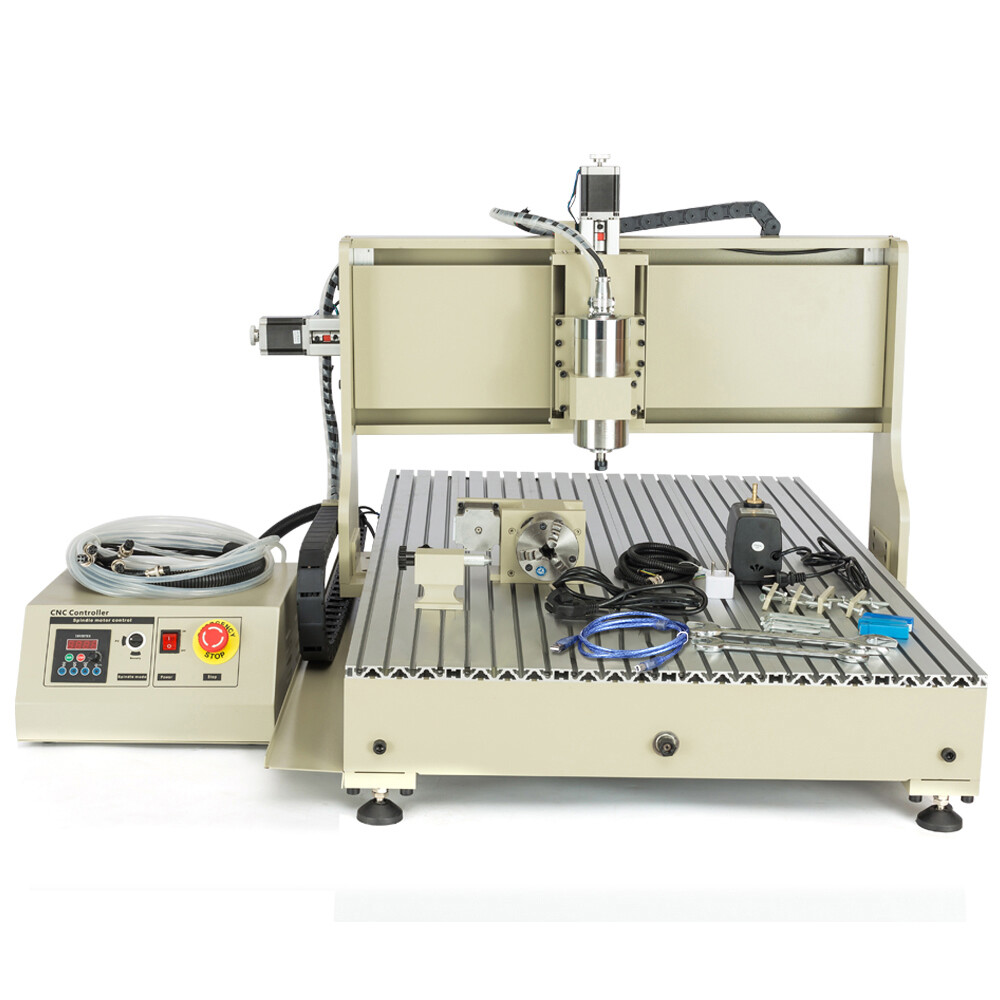 USB 4 axis CNC 6090Z 2.2KW CNC Router Small Wood Metal Engraving Milling Machine