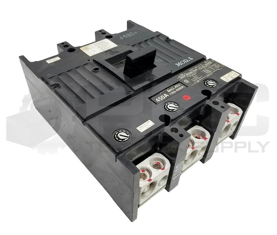 GE TJK636F000 MOD. 5 CIRCUIT BREAKER 450A 3P 600V, MAG. ADJ. 1350-4500A