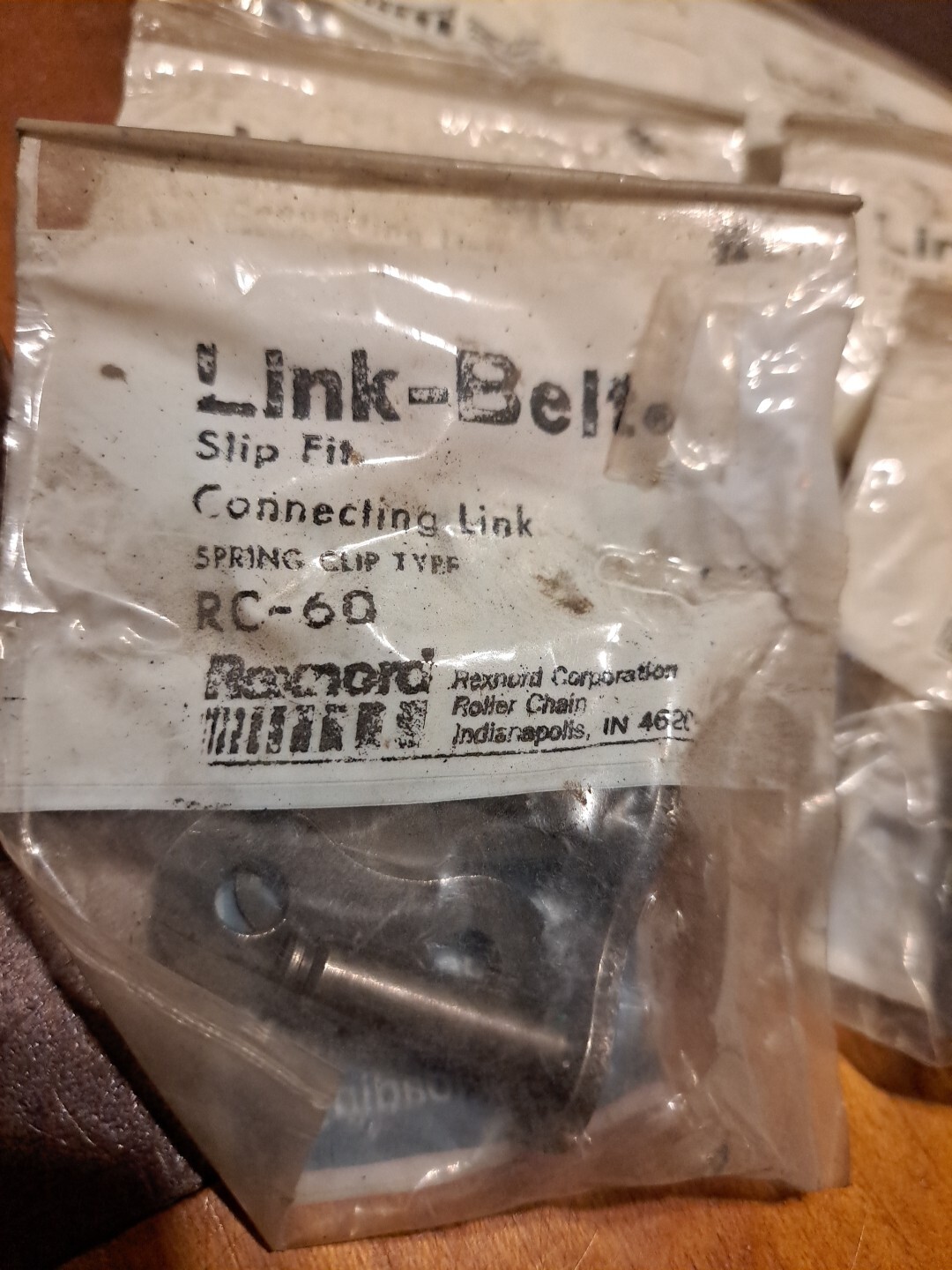 6 packs LINK-BELT RC-60 SLIP FIT CONNECTING LINK