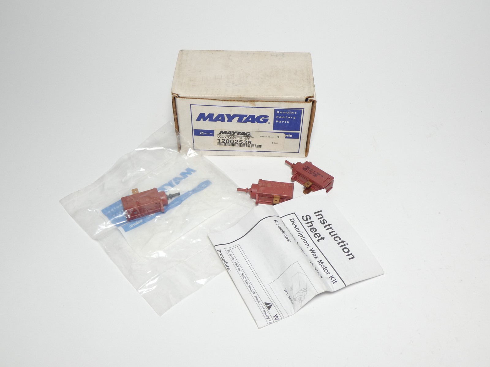 *Box of 3* Maytag 12002535 Washer Wax Motor Kit – NEW Surplus!