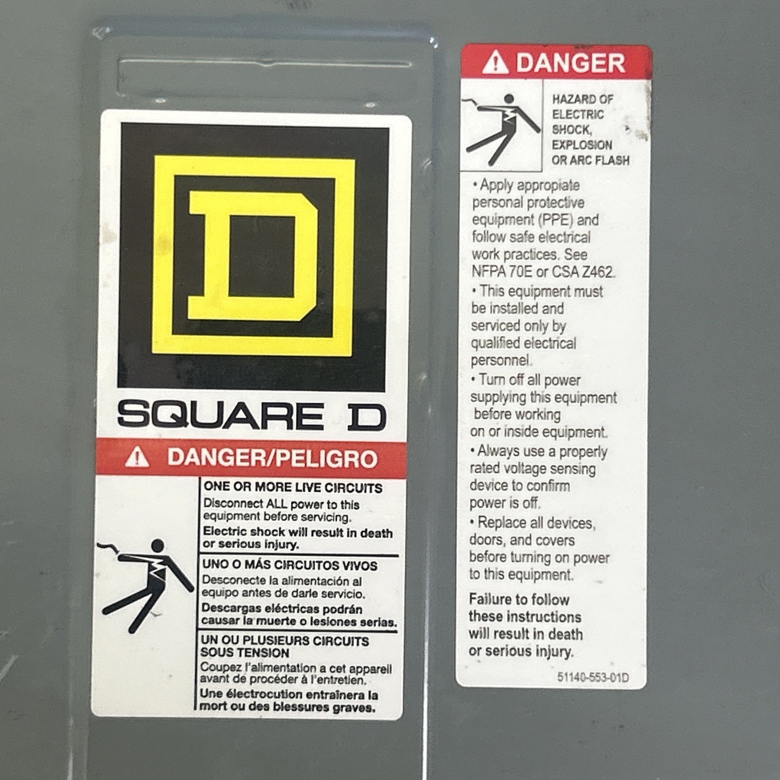 Square D 8536SEG1 NEMA Size 3 Magnetic Motor Starter 600V 50HP 3 Phase
