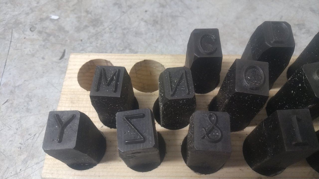 Young Bros. Stamp Works 09363 1/2 In Char H Heavy Duty Letter/Number Combo Set