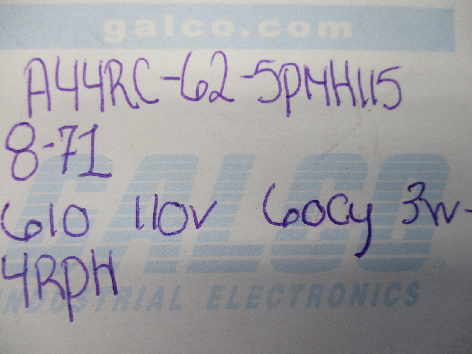 GALCO A44RC-62-5PNH115 UNMP