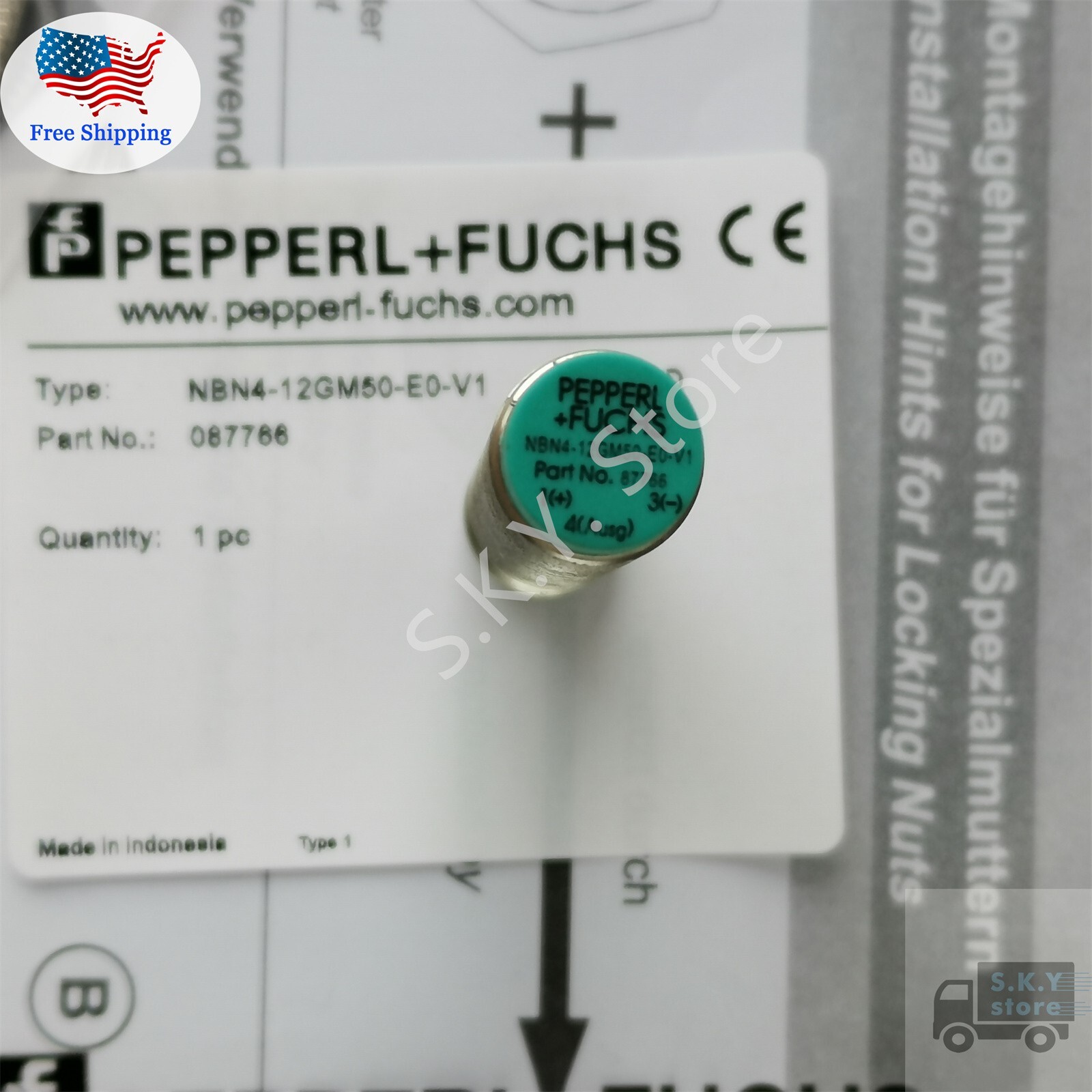 New In Bag For NBN4-12GM50-E0-V1 PEPPERL+FUCHS Photoelectric Sensor, US Stock