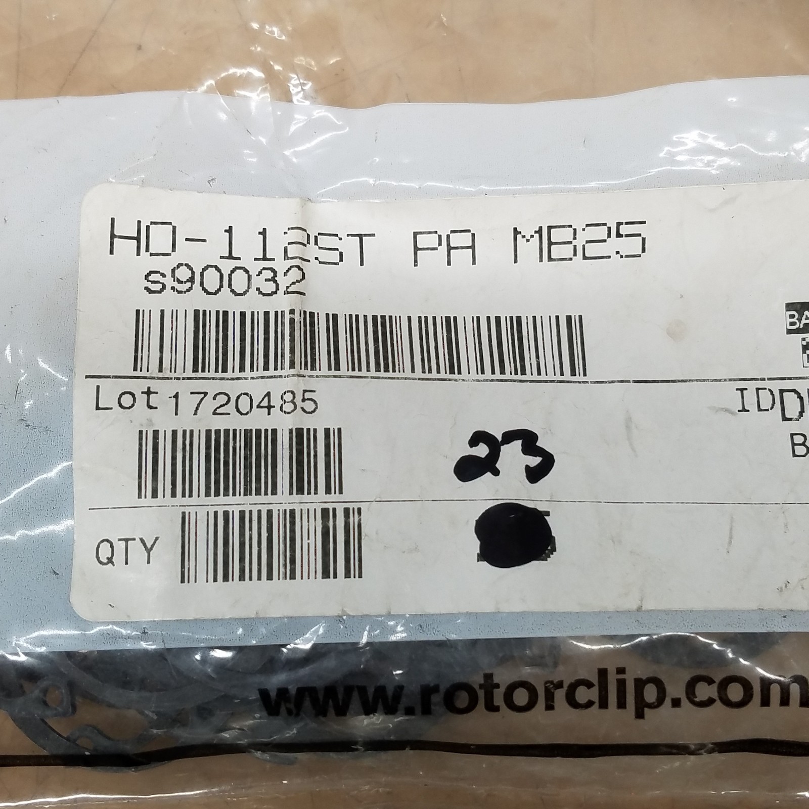 Rotor Clip HO-112ST PA MB25Rotor Clip Retaining Ring, 1-1/8″ ID, Black Phosphate