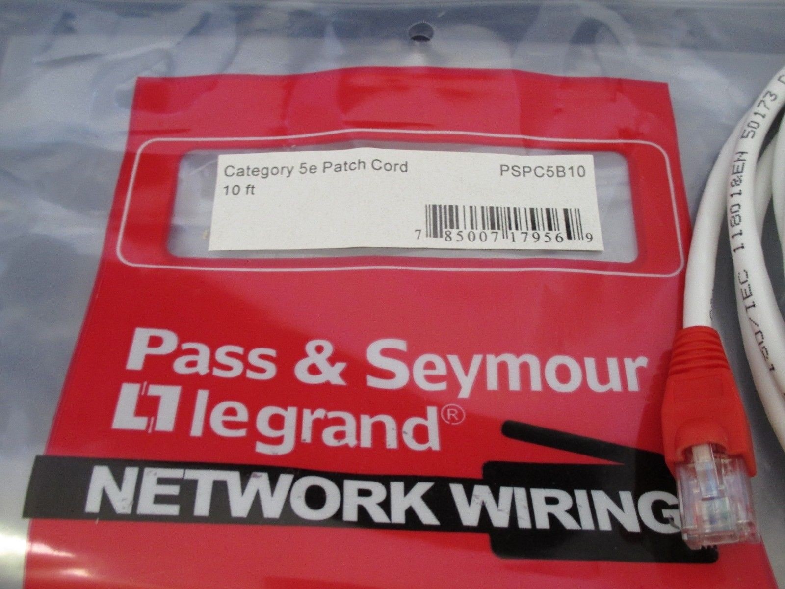 Pass & Seymour PSPC5B10 Cat5E Patch Cord