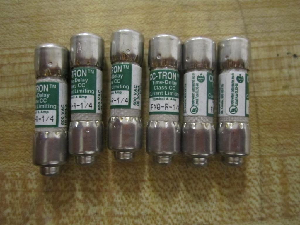 Bussmann FNQ-R-1/4 CC-Tron Buss Fuse FRQR14 (Pack of 6)
