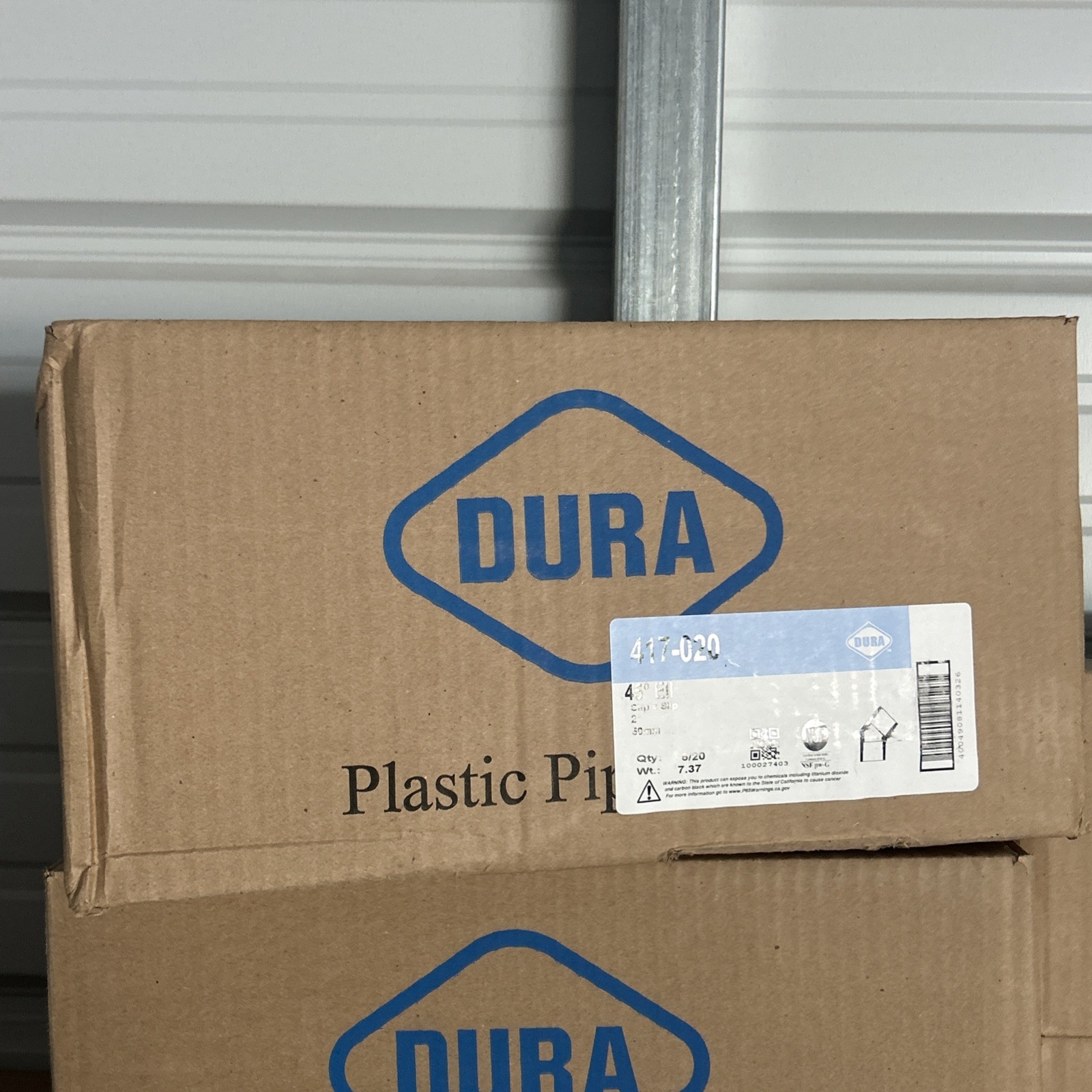 Dura Plastic 417-020 2” 45 Deg SCH 40 PVC NEW* (B240) Lot Of 20 Sealed Case