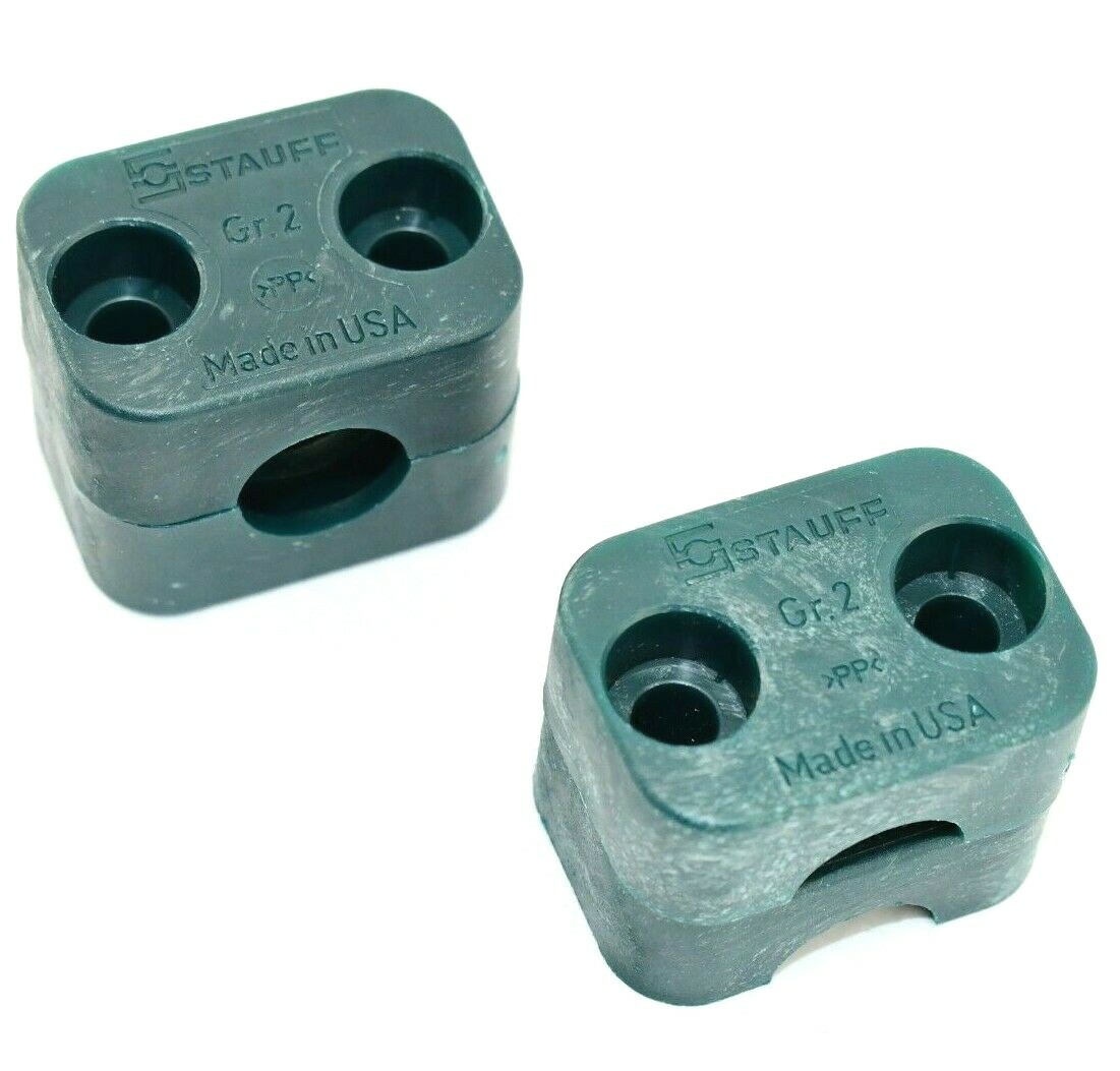 (Pack of 2) – 212.7-PP : Stauff Plastic Clamp Set – 1130005237 – Gr. 2 Green